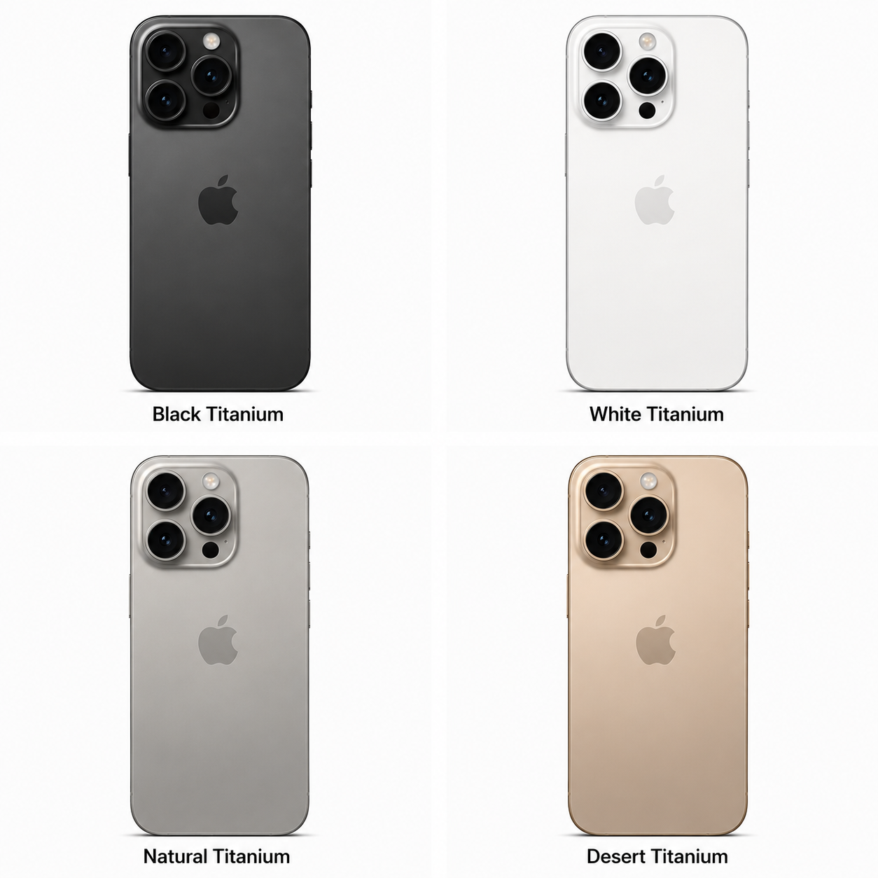 iPhone 16 Pro Max - All 4 Colors Grid