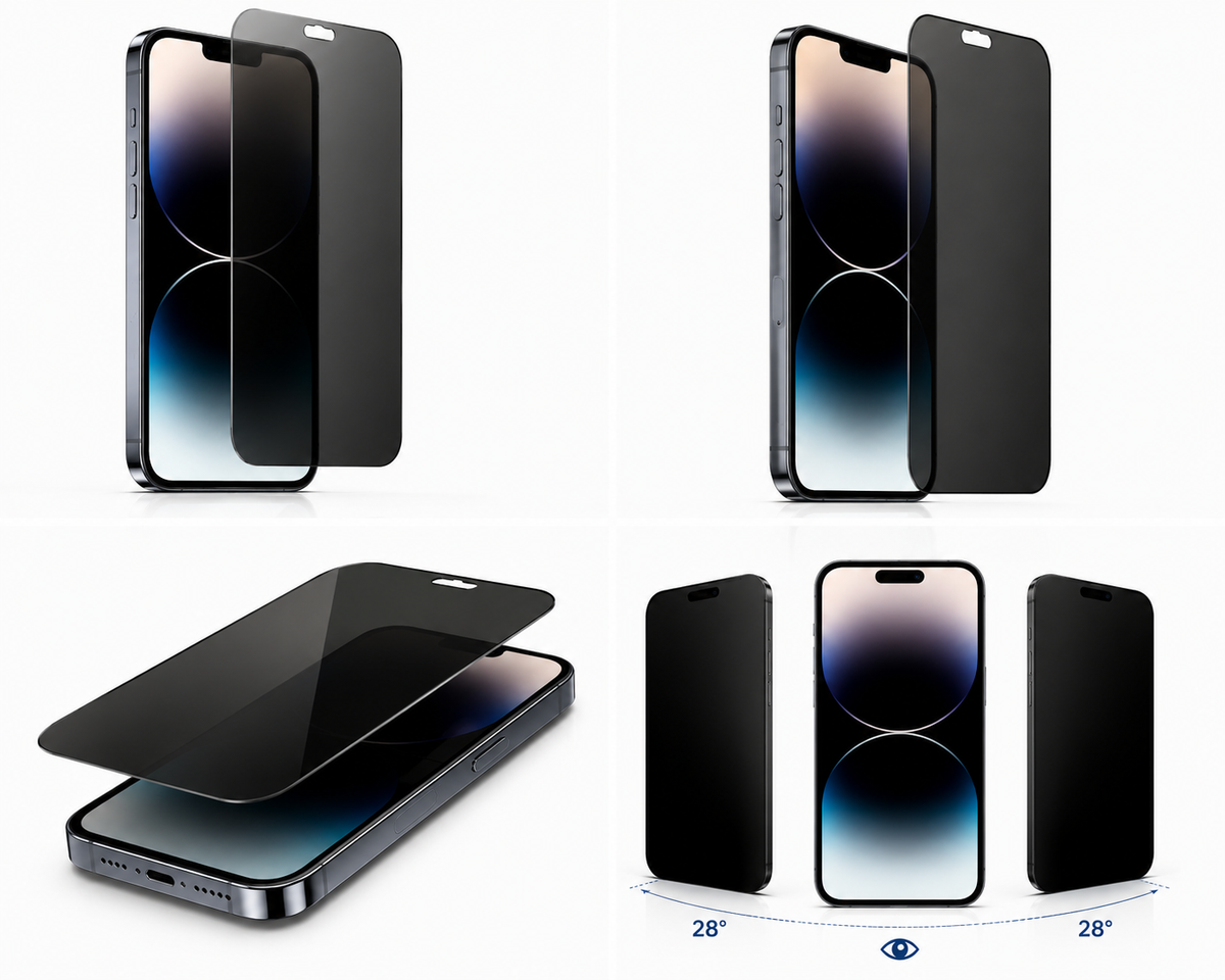 3 pack Stealth Shield Privacy Tempered Glass Screen Protector