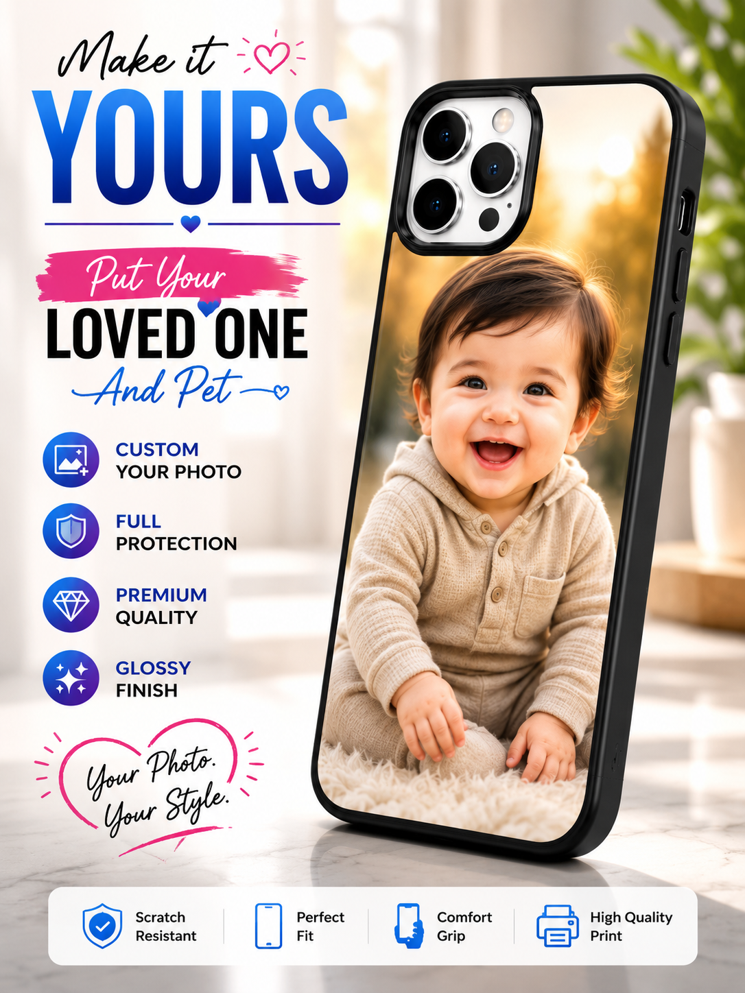 E-Ink Screen Phone Case | Unlimited Customizable Display | NFC-Powered. Iphone 12 to 17 series