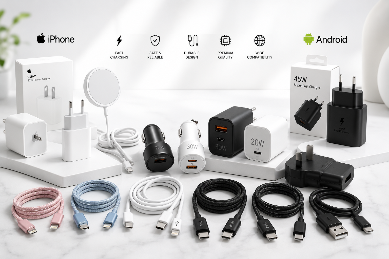 Chargers and cables