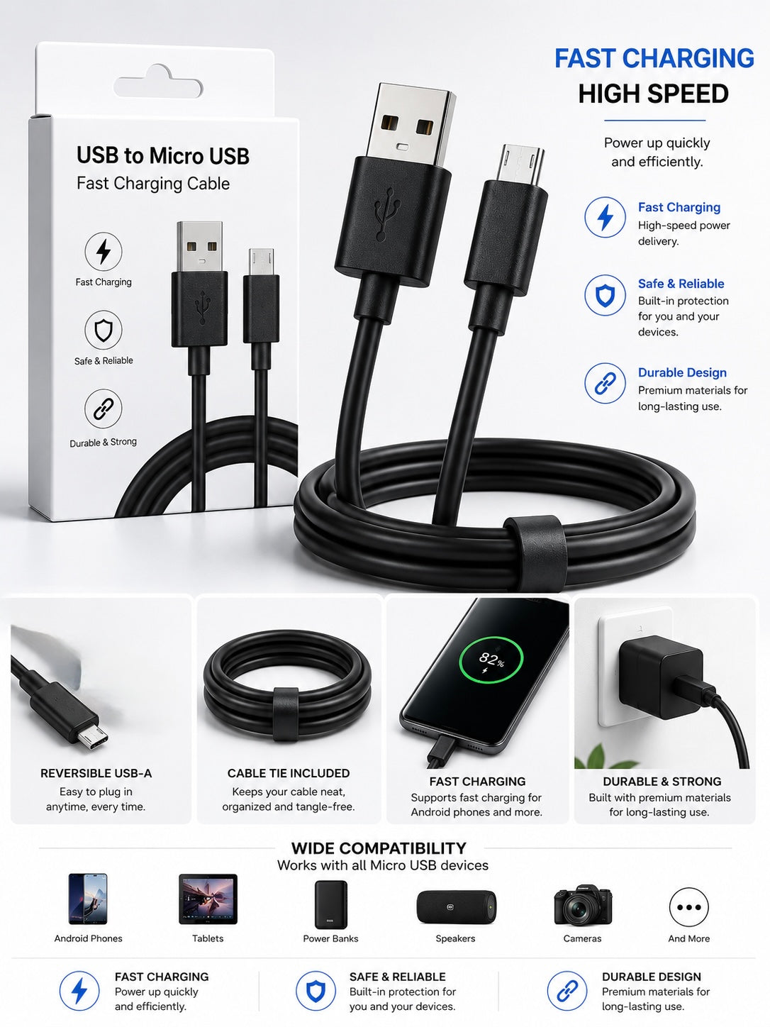 Fast charging data cable