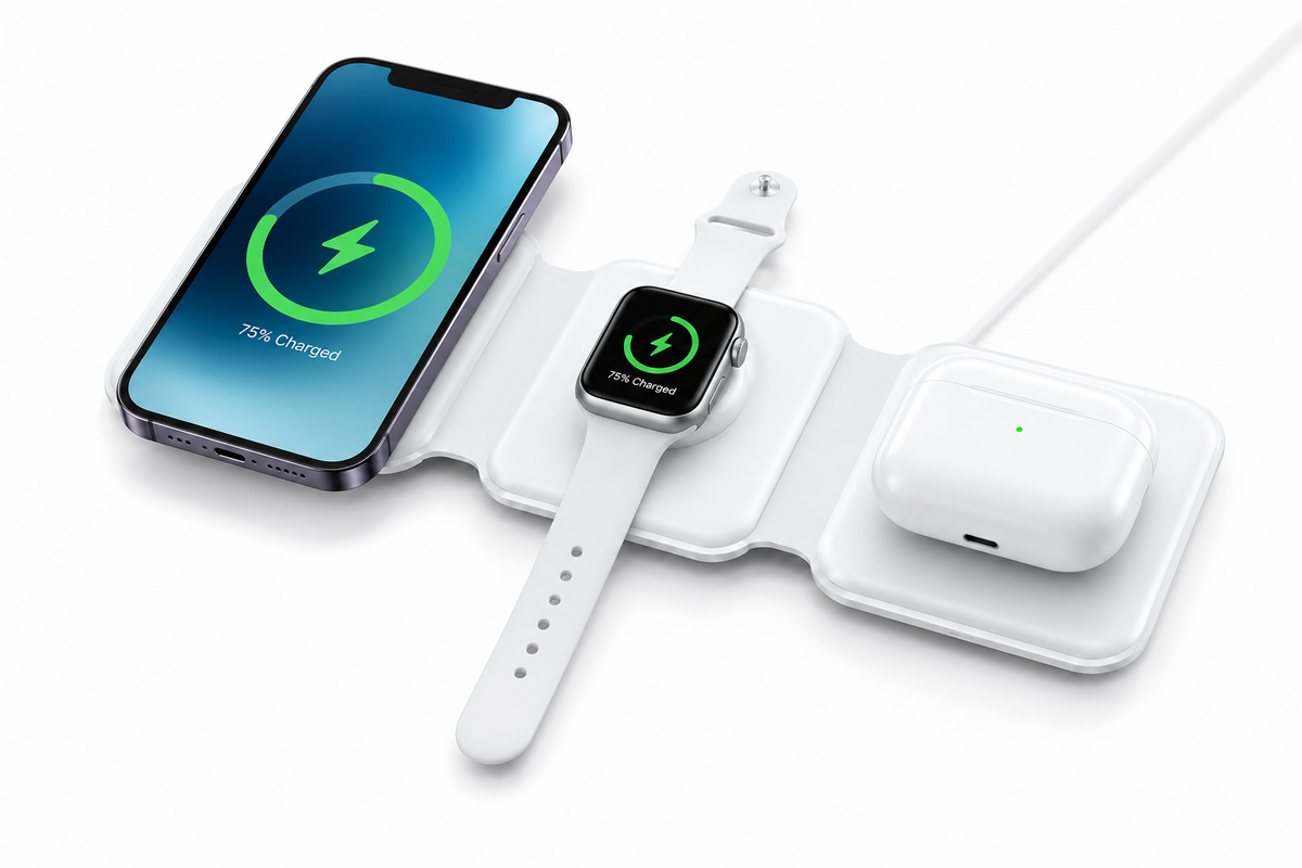 3-in-1 Magnetic Foldable Wireless Charger