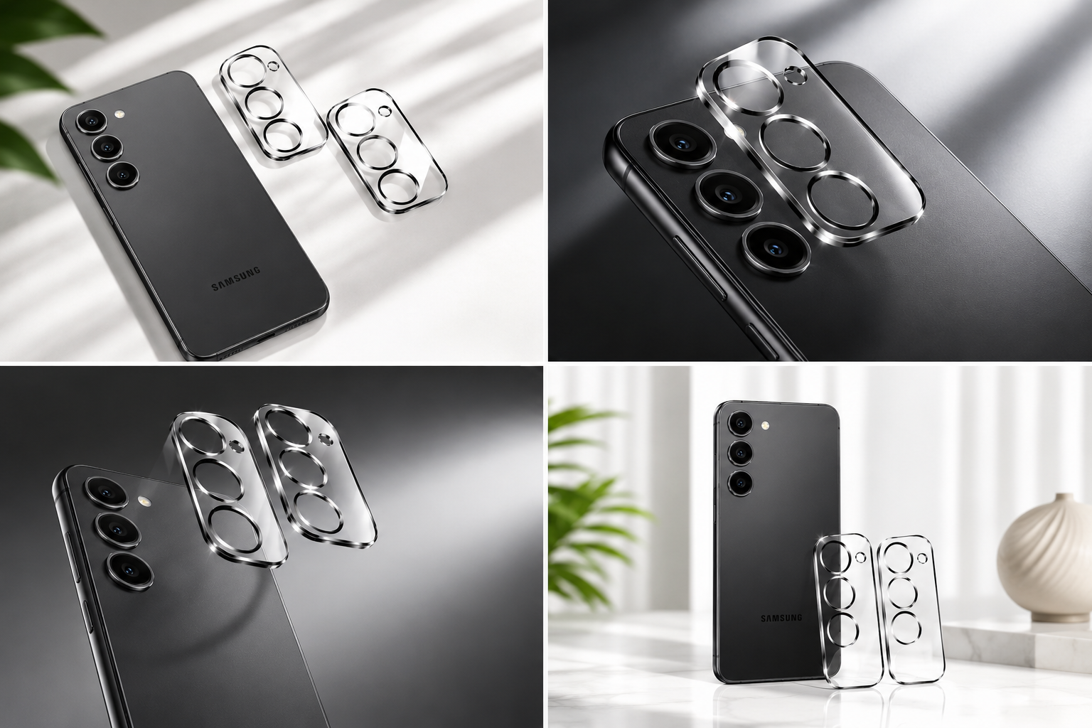 Glass Camera Lens Protector & Hydrogel Screen Protector for Samsung Galaxy S22 & S23 Series