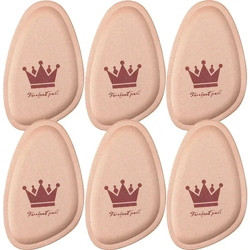 2/6PCS Non-slip Crown Forefoot Pads Women Cushion Pain Relief Foot Care Pad High Heels Half-size Insert Shoe Sole Foot Insoles