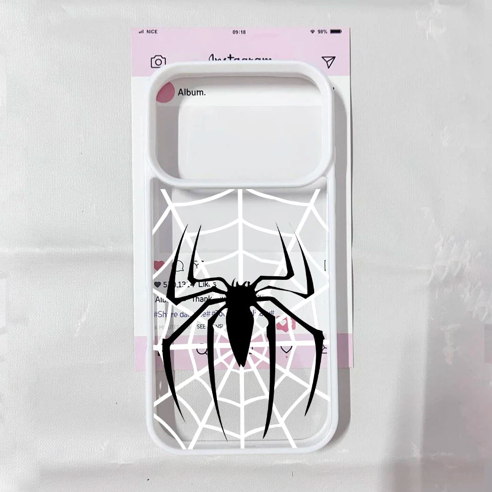 Luxury Spider Couple Phone Case for IPhone 17 17Air 17Pro 17 Pro Max Cases Paired Shockproof Clear Fundas Cover Coque