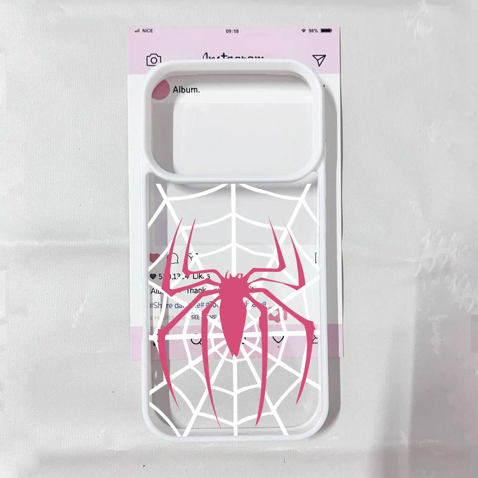 Luxury Spider Couple Phone Case for IPhone 17 17Air 17Pro 17 Pro Max Cases Paired Shockproof Clear Fundas Cover Coque