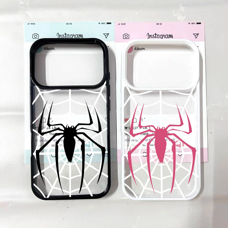 Luxury Spider Couple Phone Case for IPhone 17 17Air 17Pro 17 Pro Max Cases Paired Shockproof Clear Fundas Cover Coque