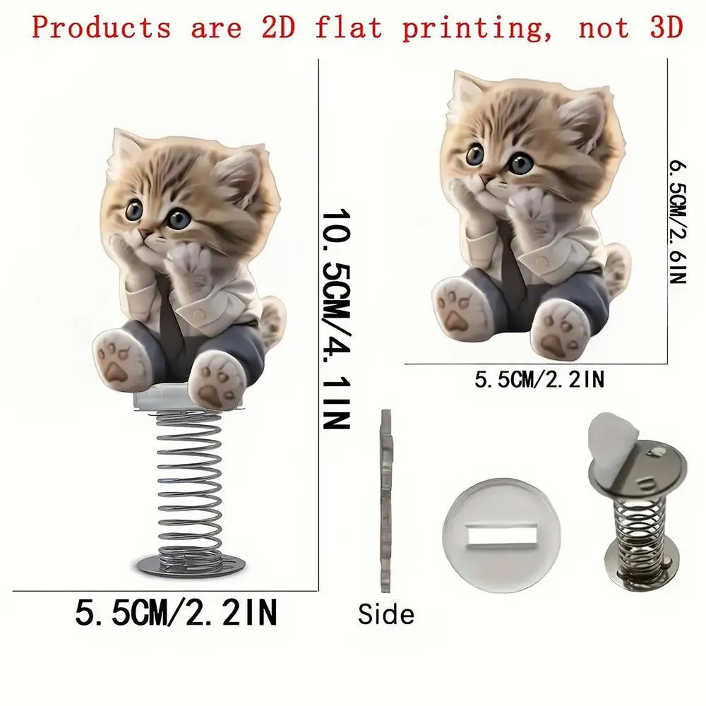 Car Decorations Cute Cat Bobble Car Dashboard Toy Decorative Interior Accessories Shake Head Dancing Toy Funny Cute Animal