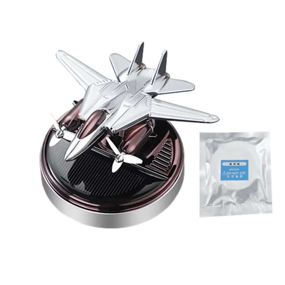 Solar Car Air Freshener Helicopter Automatic Rotation EssentialOil Diffuser Dashboard Camouflage Ornament Car Accessories