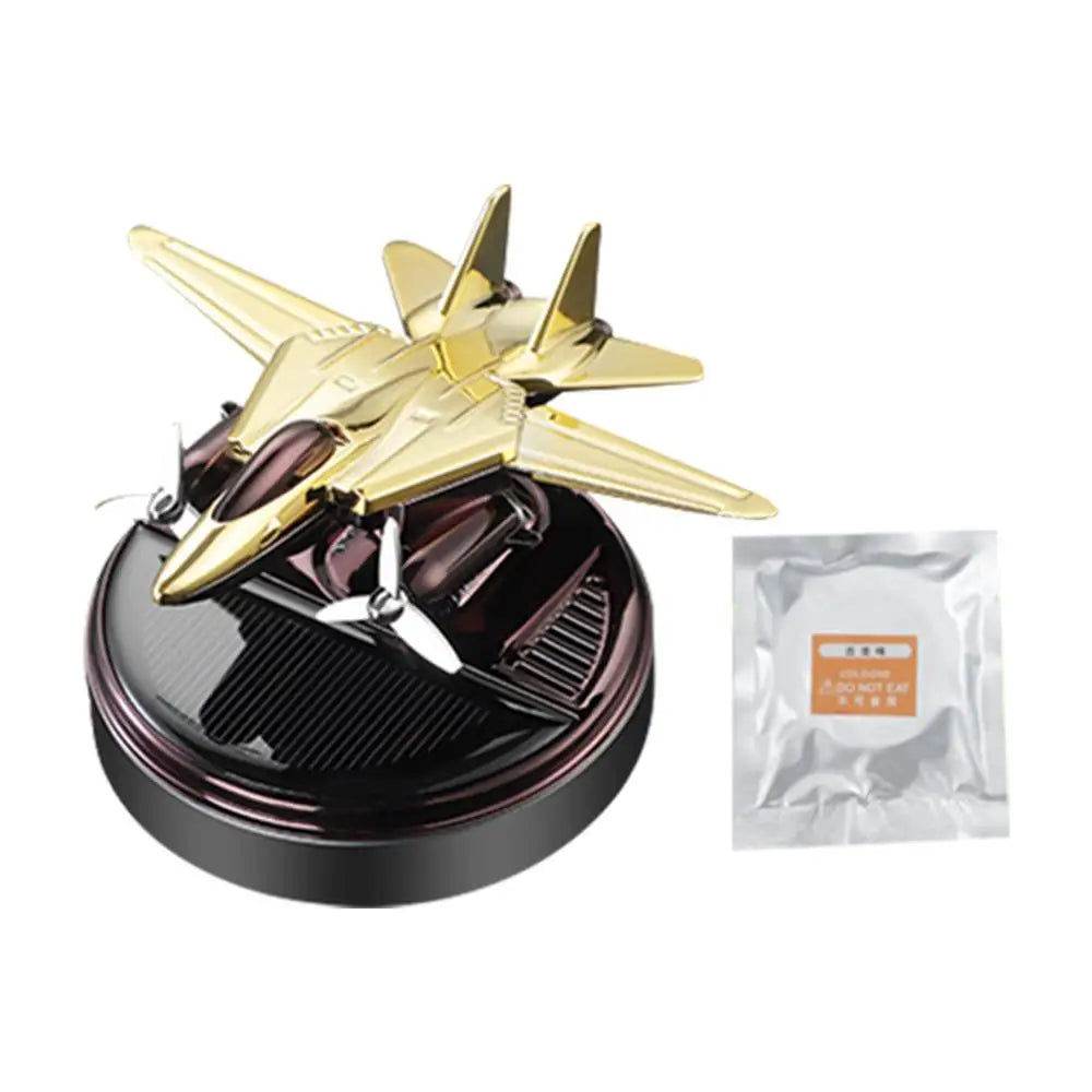 Solar Car Air Freshener Helicopter Automatic Rotation EssentialOil Diffuser Dashboard Camouflage Ornament Car Accessories