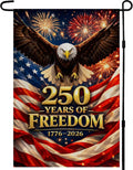 4th of July Decorations - America 250th Anniversary Garden Flag | 250 Years of Freedom Patriotic Banner, Fourth of July Acce YYQ
