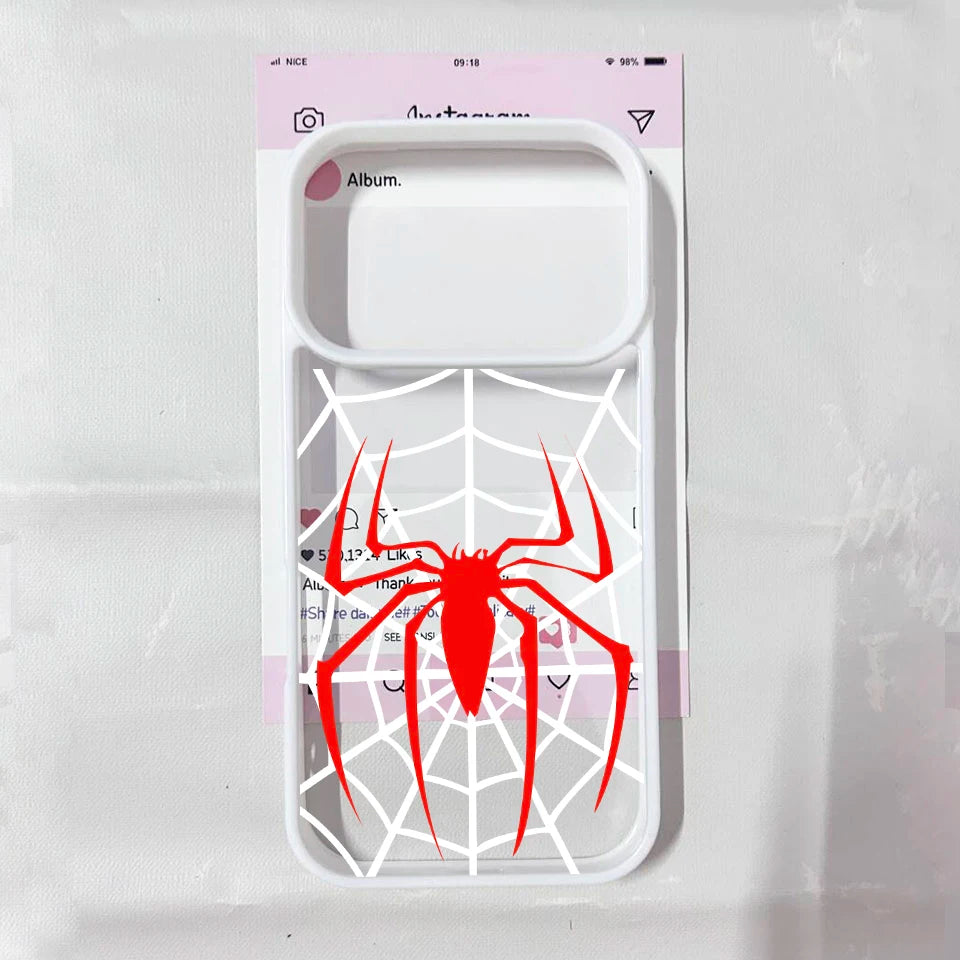 Luxury Spider Couple Phone Case for IPhone 17 17Air 17Pro 17 Pro Max Cases Paired Shockproof Clear Fundas Cover Coque