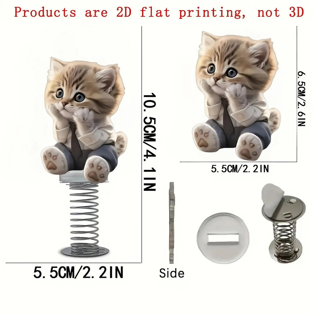 Car Decorations Cute Cat Bobble Car Dashboard Toy Decorative Interior Accessories Shake Head Dancing Toy Funny Cute Animal