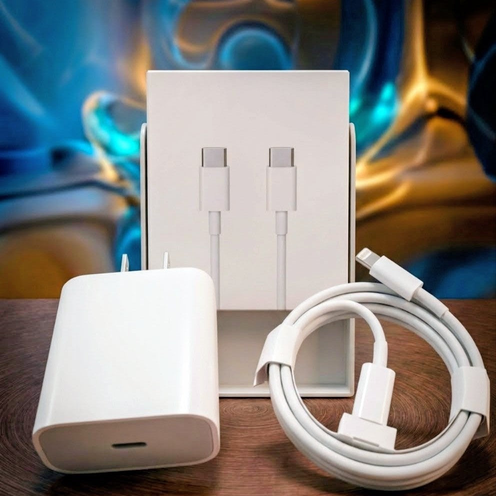 Apple 20W USB-C Power Adapter with USB-C to Lightning Cable-Fast Charging